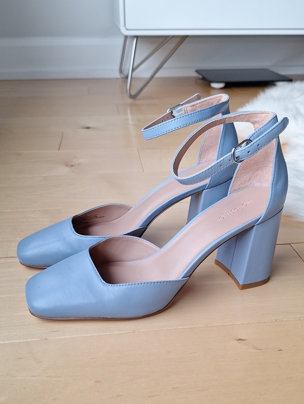Nordstrom Katrina Block Heel Ankle-Strap Pumps in Light Blue